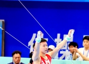 米兰捕鱼-体操选手表现精彩受到观众喝彩